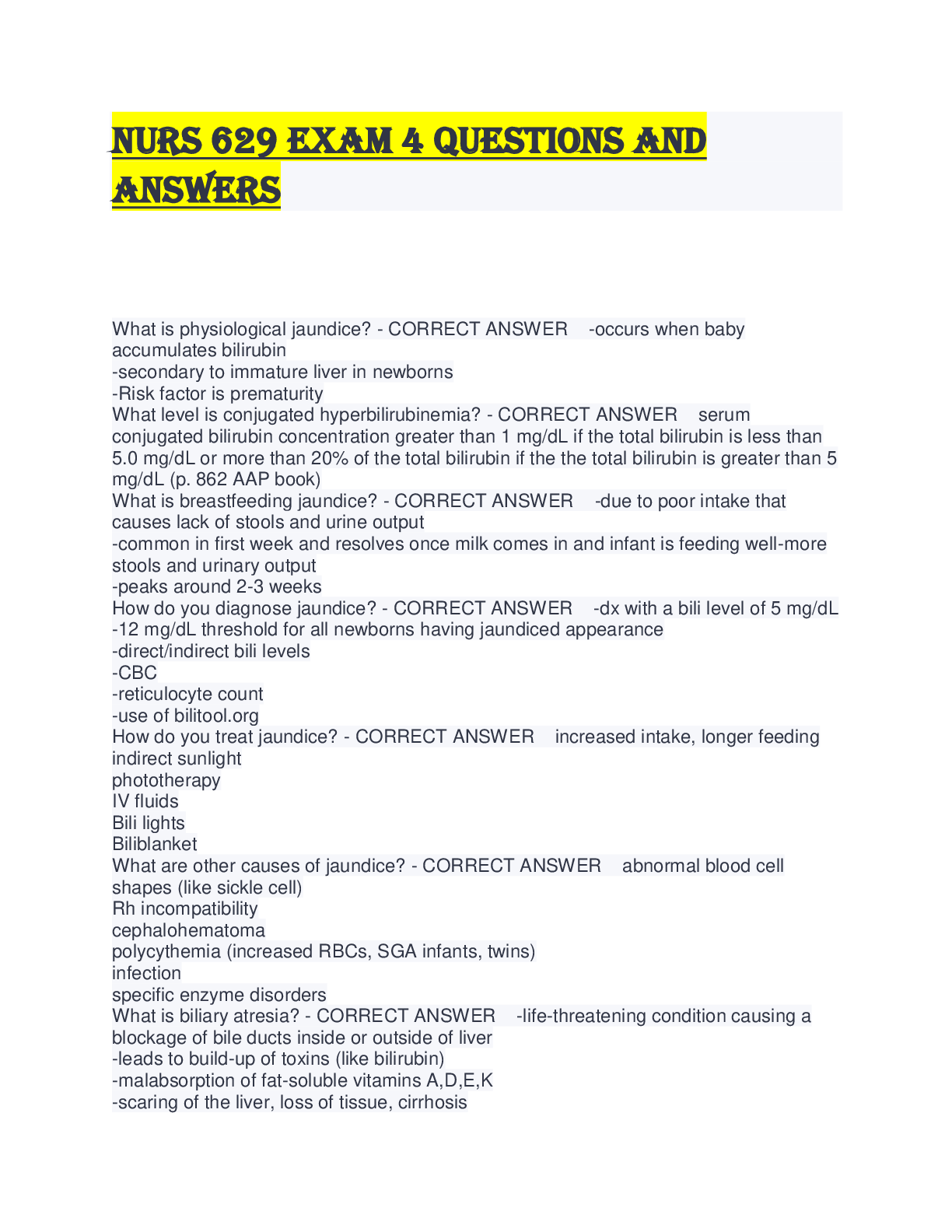 Preview image for MVU NURS 629 EXAM 4 QUESTIONS AND ANSWERS (LATEST 2022/2023)